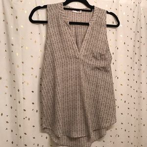 Lush Split Neck Woven Tank in Size M